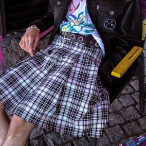 Men's basic pleated "Too" skirt / not kilt / tartan