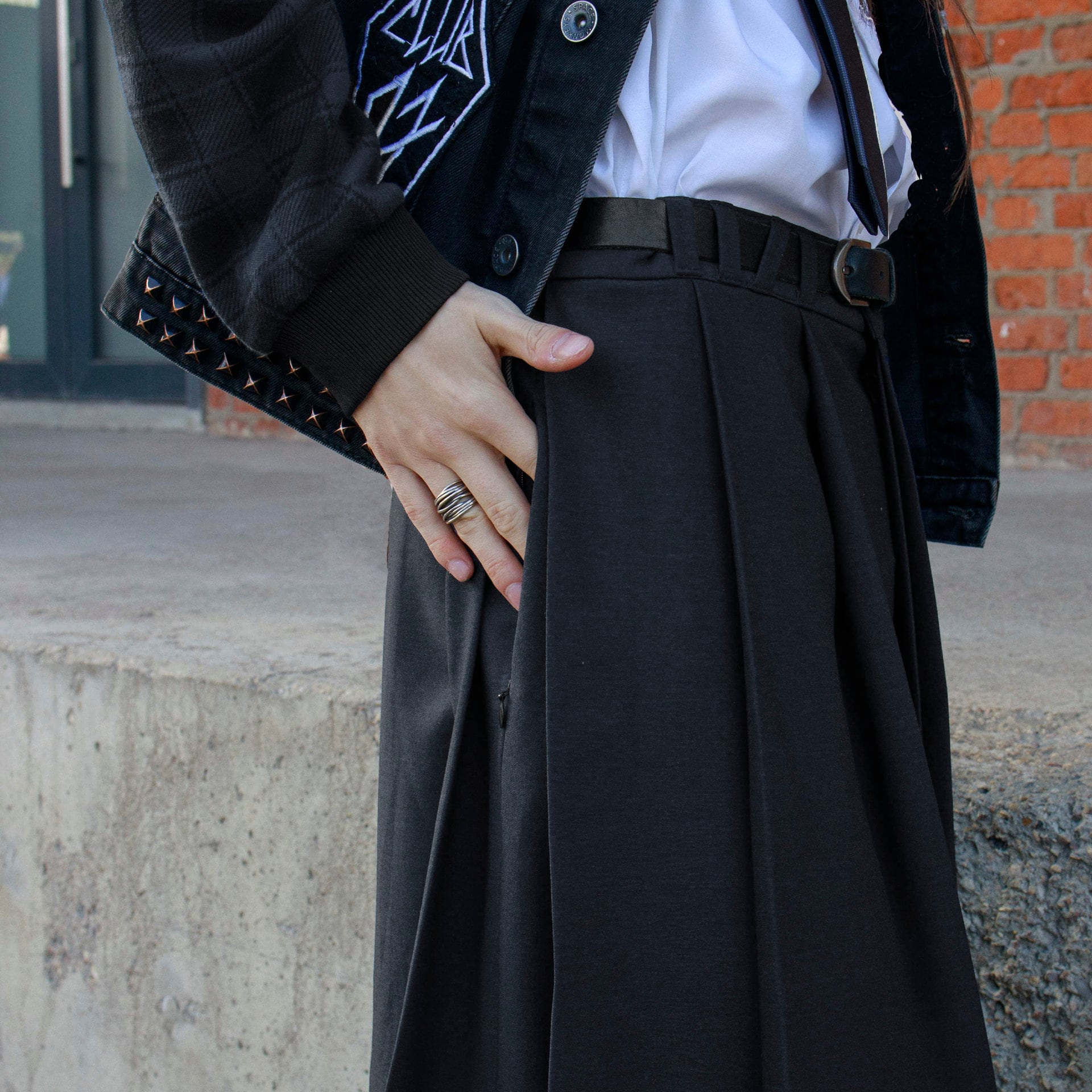 Asymmetrical skirt mens online
