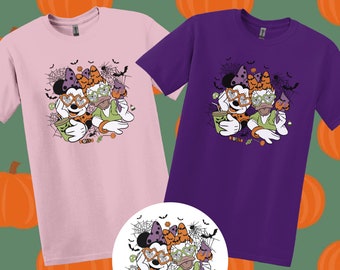 Daisy and Minnie Retro Shirt, Daisy and Minnie Halloween Shirt, Halloween Disney Shirt, Disney Girl Shirt, Halloween Girl Tee