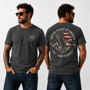 Comfort Colors America 250 Shirt, 250th Anniversary Patriotic Eagle Tee Front & Back Print, Veteran Dad Gift, 1776-2026 Mens 4th Of July Top mountain eagle shirt, 250th anniversary, front and back print, republican shirt, patriotic eagle tee, usa independence tee, veteran dad gift, mens 4th of july,250th anniversary, americana tee, 4th of july tee, country girl tee, freedom shirt, america shirt