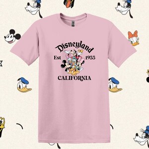 Retro Disneyland 1955 California Shirt, Vintage Disneyland Shirt, Disneyland Women&#39;s Shirt, Trendy Cute Mickey Shirt,  Disneyland Trip Tee