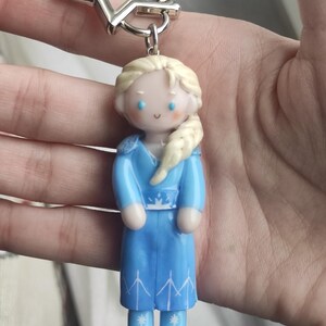 Handmade Frozen Elsa Keychain: Polymer Clay Bag Charm image 8