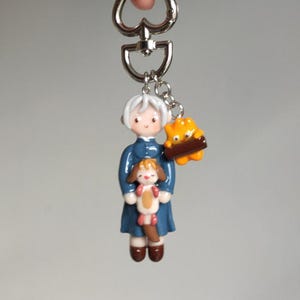 Handmade Sophie Keychain: Ghibli Howl's Moving Castle Bag Charm image 7