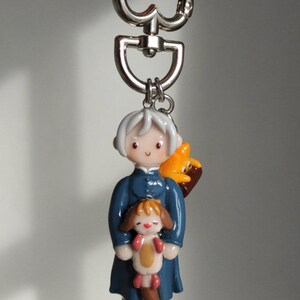 Handmade Sophie Keychain: Ghibli Howl's Moving Castle Bag Charm image 6