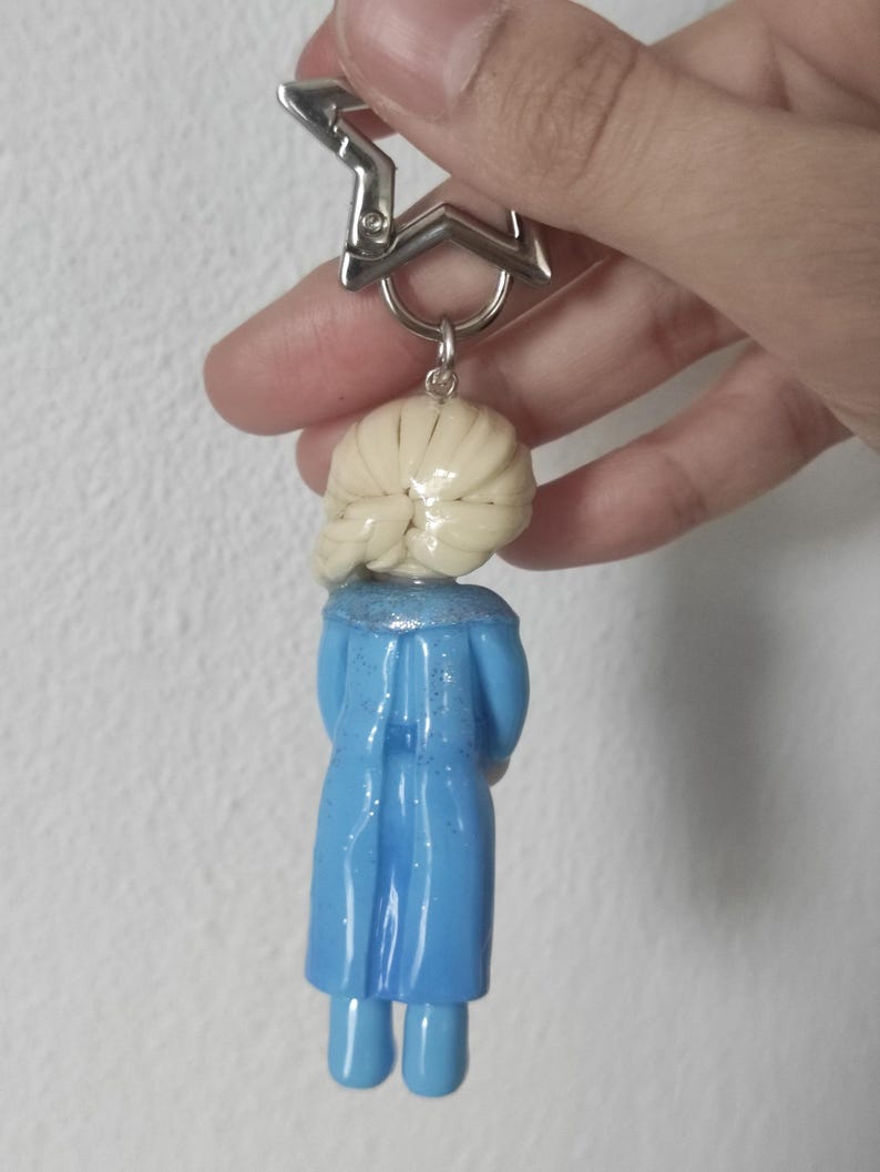 Handmade Frozen Elsa Keychain: Polymer Clay Bag Charm image 6