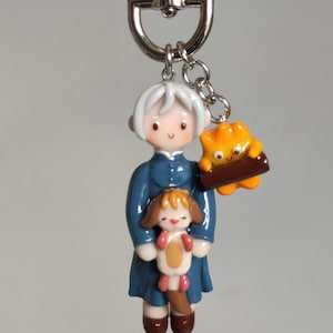 Handmade Sophie Keychain: Ghibli Howl's Moving Castle Bag Charm image 1
