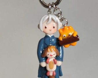 Handmade Sophie Keychain: Ghibli Howl's Moving Castle Bag Charm