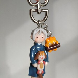 Handmade Sophie Keychain: Ghibli Howl's Moving Castle Bag Charm image 4