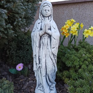 Praying Mother Mary Statue: Concrete Madonna Garden Decor