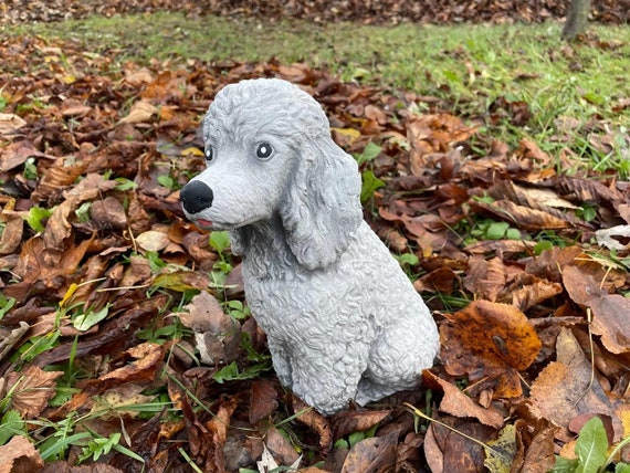 French Poodle Figurine Small Poodle Lifelike Sculpture Dog Ornament Home Pet Decor Puppy Statue Gift for Dog Lover Handcrafted Stone Etsy