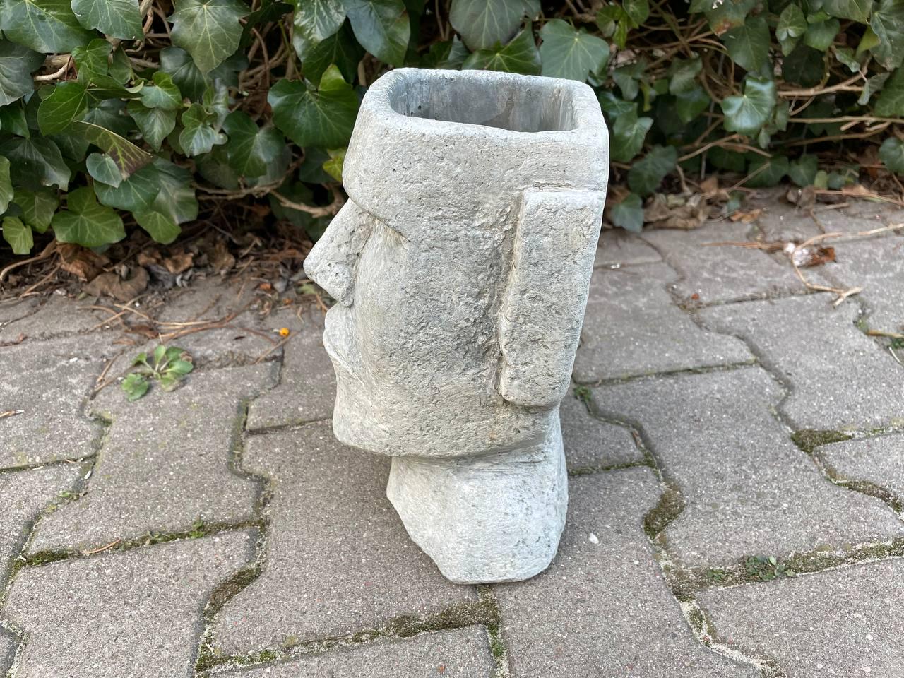 Easter Island Moai Head Statue, Large Concrete Face Sculpture, Ancient ...