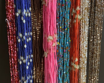 MIX waist beads.light off Ghana Waistbeads, Wholesale waist beads, Bulk waist beads from Africa, Waist beads for resale- FREE SHIPPING