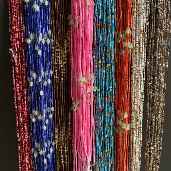 MIX waist beads.light off Ghana Waistbeads, Wholesale waist beads, Bulk waist beads from Africa, Waist beads for resale- FREE SHIPPING