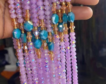 Handmade African Waist Beads – Luxury Glass Beads, 50 Inch