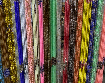 BEAUTIFUL WAIST BEADS.50inches long.seedbead waist beads