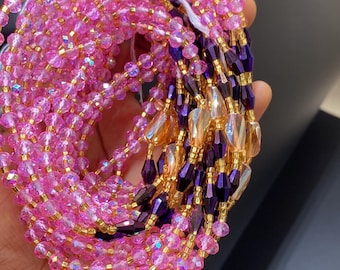 Ghana Waist Beads: Luxury Crystal Tie-On Belly Chain