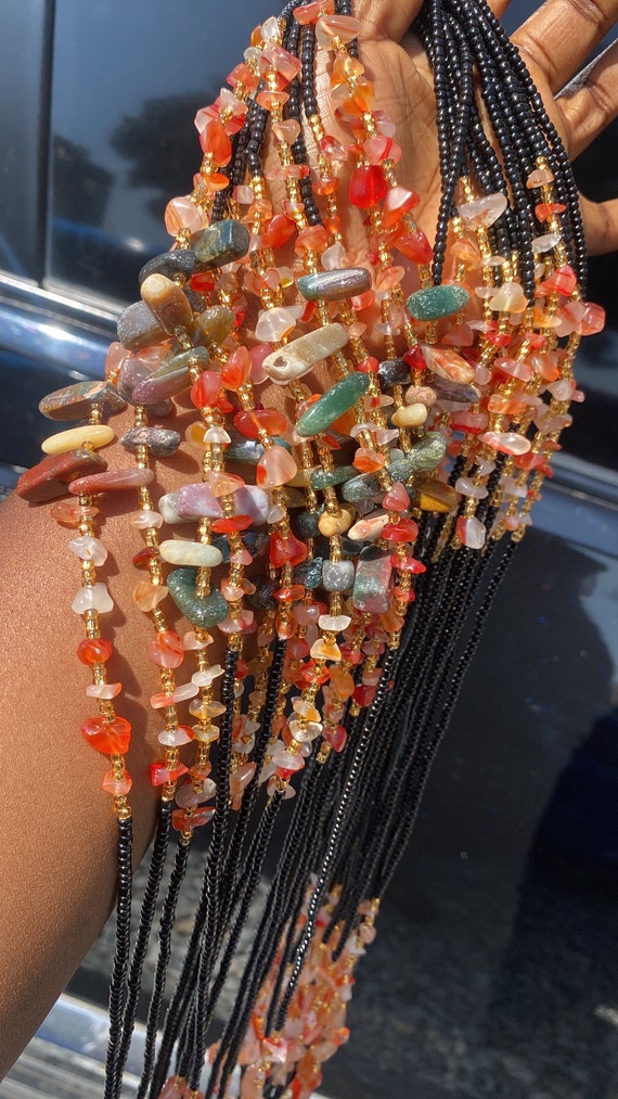 Stone waist online beads