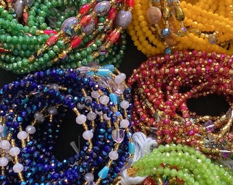 Wholesale crystal waist beads.Waist beads for resale. Ghana waist beads.luxury crystal waist beads