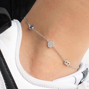 Initial Letter Anklet for Women, Birthstone Anklet, Summer Jewelry, Minimalist Anklet, Birthday Gift, Holiday Gift for Her, Handmade Jewelry