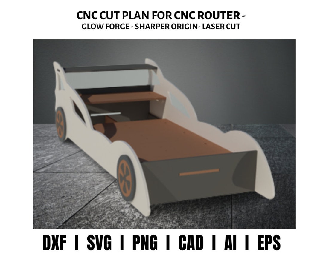 Kids Bed Car Design / Activities Table Cutting File Dxf File Etsy