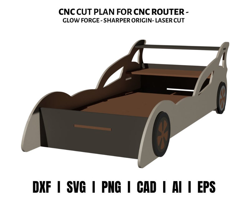 Kids Bed Car Design / Activities Table Cutting File Dxf File Etsy