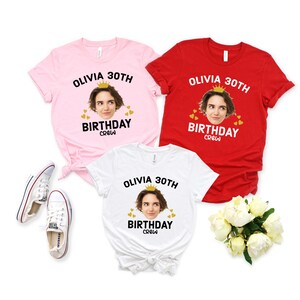 Custom Face Birthday Crew Shirt: Matching Party Tee