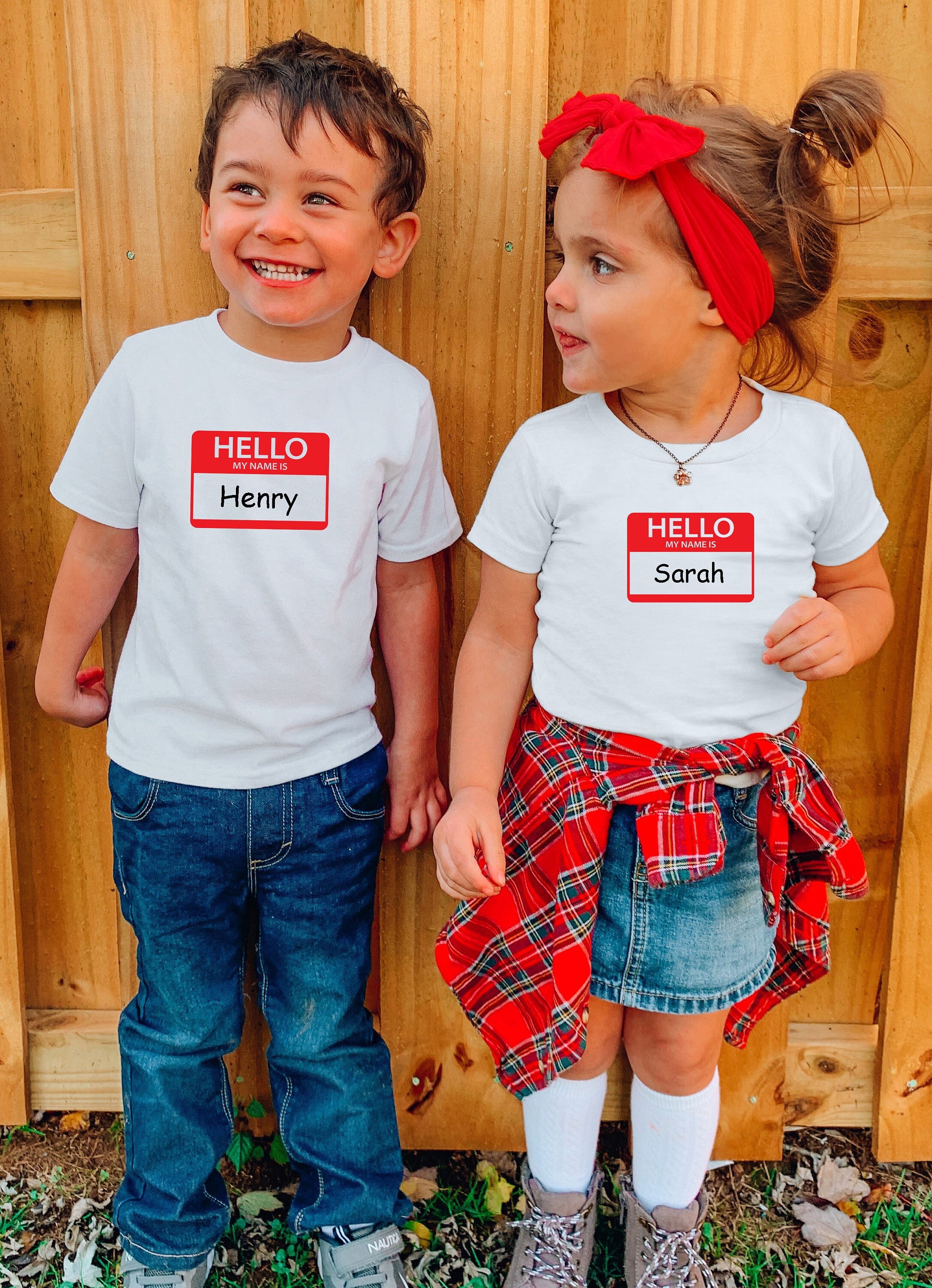 Hello My Name is Shirt, Personalized Alphabet Shirt, Custom School Shirt, Kindergarten name Tshirt, Kids Name Shirt, Alphabet Name Shirt