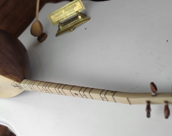 Baglama feuille de mûrier, baglama turc, saz artisanal, saz ras du cou, saz mûrier feuille, airs de musique pour cordes