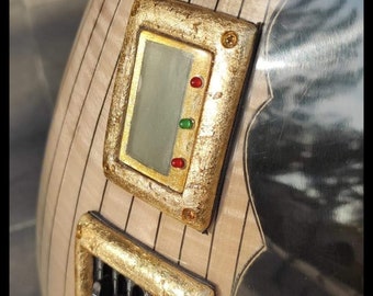 Handcrafted Electro Baglama Saz: Turkish Long Neck Instrument  PERSONALIZED INSTRUMENT