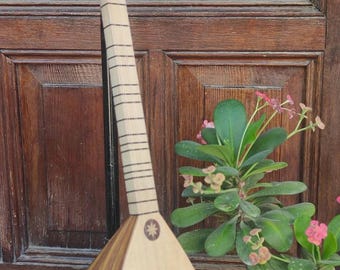 Special Traditional Handmade Leaf-Shaped Cura Saz - Cura Bağlama