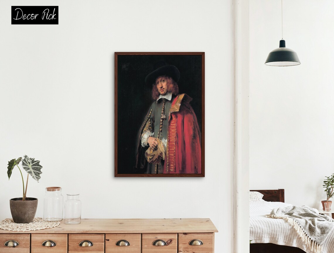 Portrait of Jan Six 1654 Painting by Rembrandt Van Rijn Print - Etsy