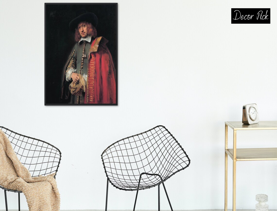 Portrait of Jan Six 1654 Painting by Rembrandt Van Rijn Print - Etsy