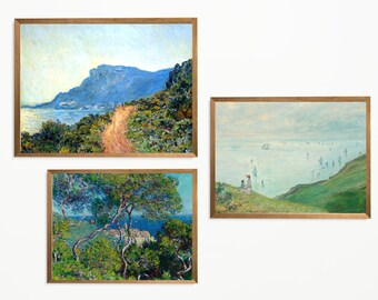 Claude Monet - Set Of 3 Nature Prints, Impressionist Print, Set of Landscape Prints, Gallery Wall Set, 3 Piece Wall Art, Digital Print | 149