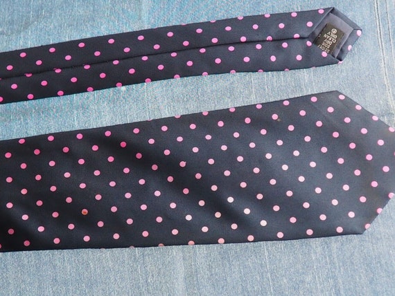 Charles Tyrwhitt Blue & Pink Polka Dot   Silk Nec… - image 2