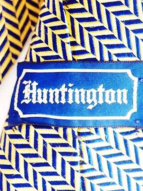Huntington Gold 100% Silk Tie Designer - image 10