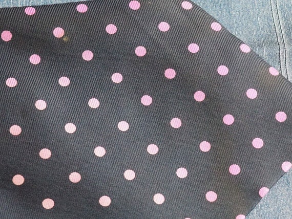 Charles Tyrwhitt Blue & Pink Polka Dot   Silk Nec… - image 7