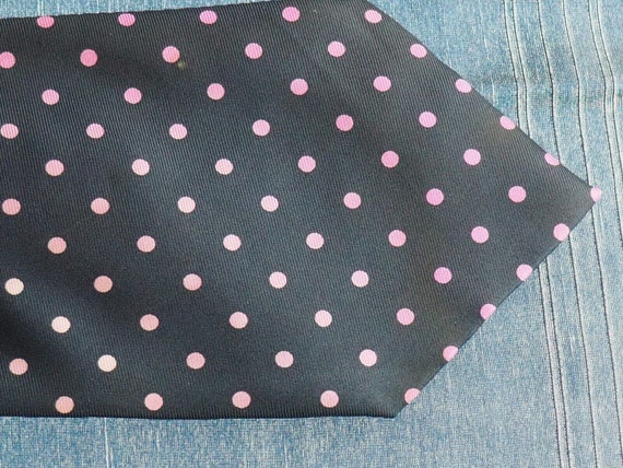 Charles Tyrwhitt Blue & Pink Polka Dot   Silk Nec… - image 5