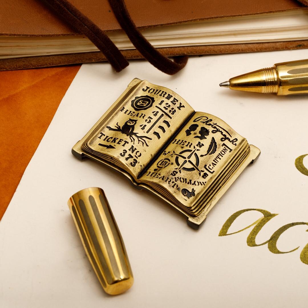 インクホルダー カリグラフィー 真鍮 ブロンズ フランスアンティーク