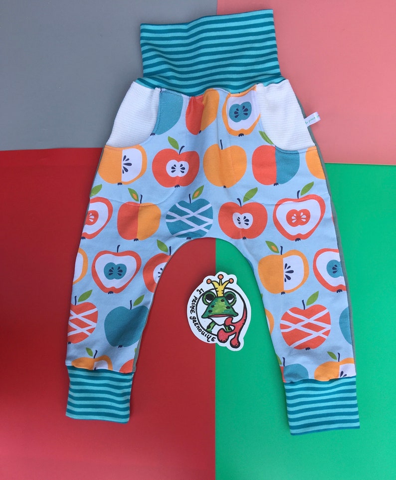 2/4 ans, pantalon sarouel évolutif avec poches 2-pommes