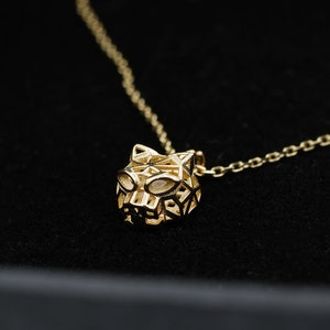 14K Gold Tiger Head Necklace,Dainty Necklace,Gift For Her,Gift For Woman,Fine Jewelry,Handmade Pendant,Anniversary Day Gift,Birthday Gift,