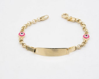14k Gold Baby ID Armband, neues Baby Geschenk