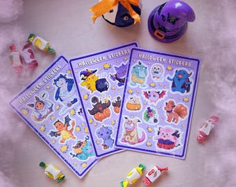 Pocket Monster Stickers - Halloween Edition