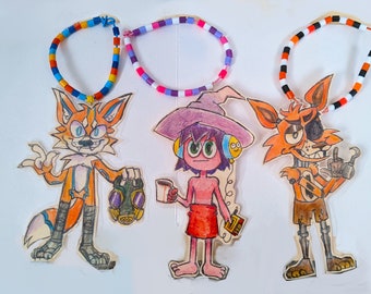 Custom Character Badge , Miniature Furry Badge