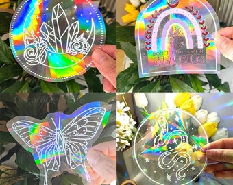 Sun Catcher | Window Stickers | Suncatcher Rainbow Prisms Sticker | Sunlight Decals
