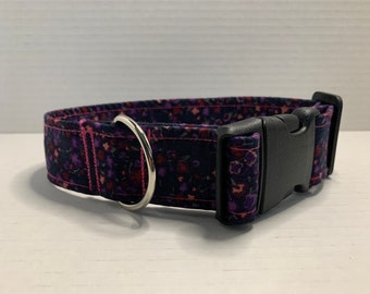 Floral dog collar on gray background