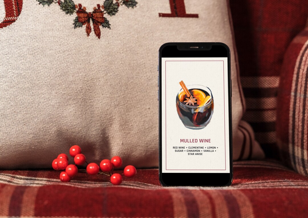 Mulled Wine Party Printable Invitation Card Digital - Etsy