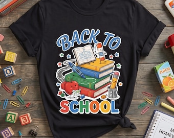 Back To School Shirt, Cute Crayon Apple Pencil Tee,Funny Teacher Gift,First Day Squad Tshirt, Elementary Student Group Team, New Grade shirt