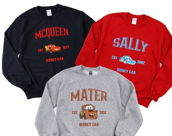 Lightning Mcqueen And Friends Sweatshirt, Pixars Cars Characters Sweatshirt, Lightning Mcqueen Cars Sweatshirt, Disney Cars Group Sweatshirt