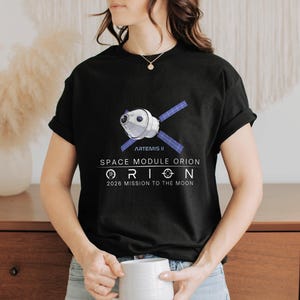Artemis II Orion Space Shirt, Moon Mission 2026 Tee, Space Capsule Graphic, NASA Inspired Astronaut Gift, Unisex Tshirt image 5