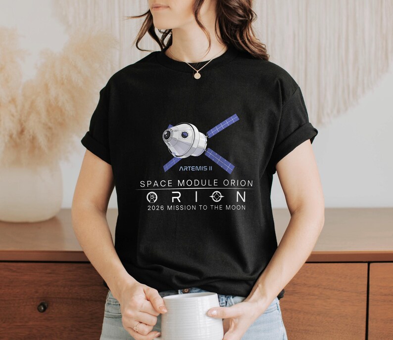 Artemis II Orion Space Shirt, Moon Mission 2026 Tee, Space Capsule Graphic, NASA Inspired Astronaut Gift, Unisex Tshirt image 5